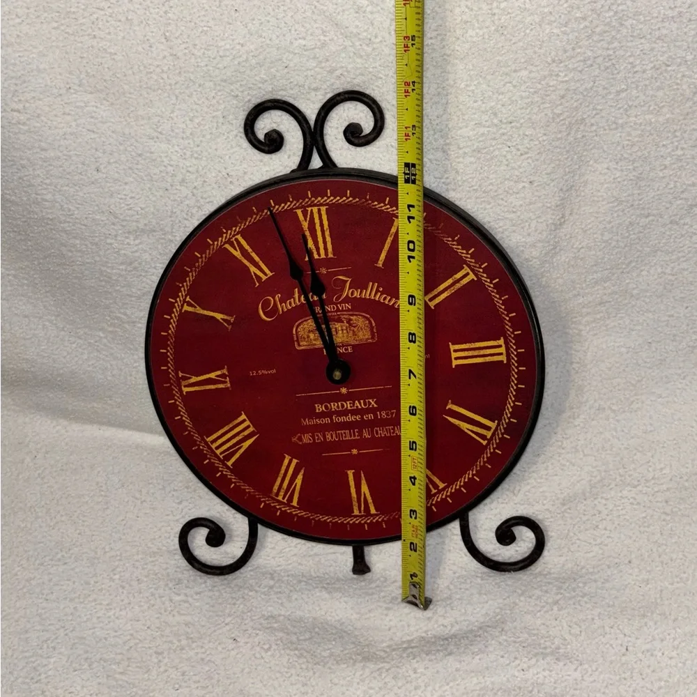 Vantage Bordeaux Red Decorative Wall Clock